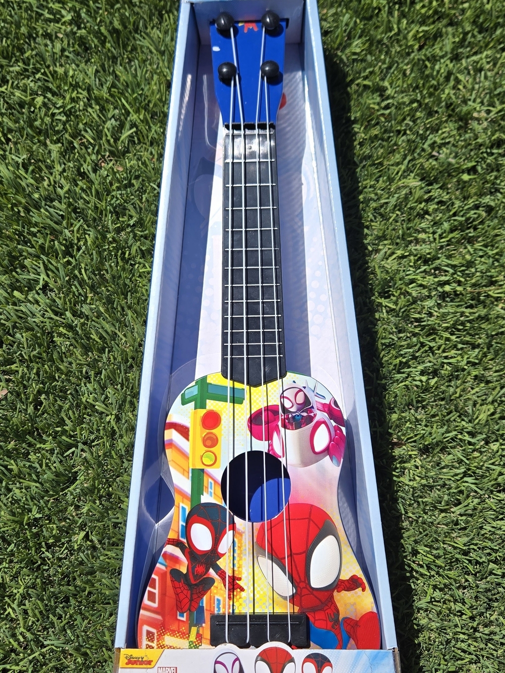 Marvel Spider-Man Spidey Kids Blue Toy Ukulele NEW